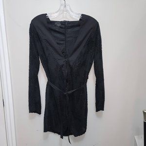 PlastikWrap Textured Hooded Cyberpunk Half Zip Cardigan